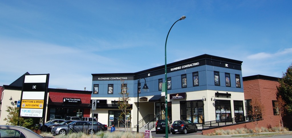 Commercial building with a fresh coat of paint. 